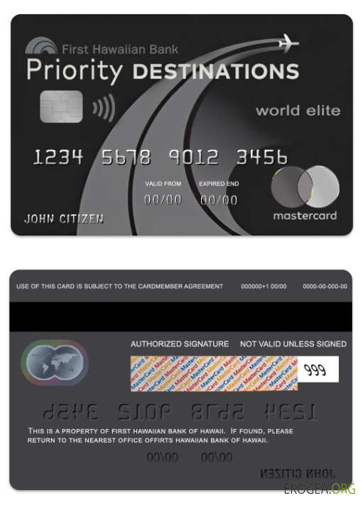 Destinations prioritaires d'Hawaï World Elite Credit mastercard